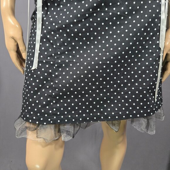 Y2K Vexy Black Polka Dot Corset Dress Size XS Goth Scene Retro 50s Rockabilly - Picture 5 of 15